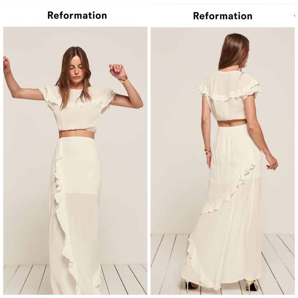 Reformation two piece Sahara set size medium